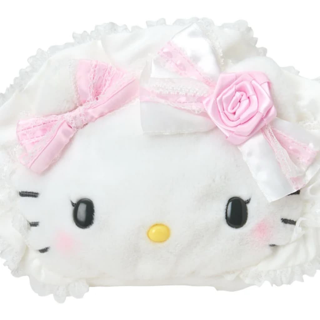 日本代購🐝開立發票❤️日本三麗鷗9月新品法式古典kitty蕾絲少女毛絨收納包系列 縮圖 2