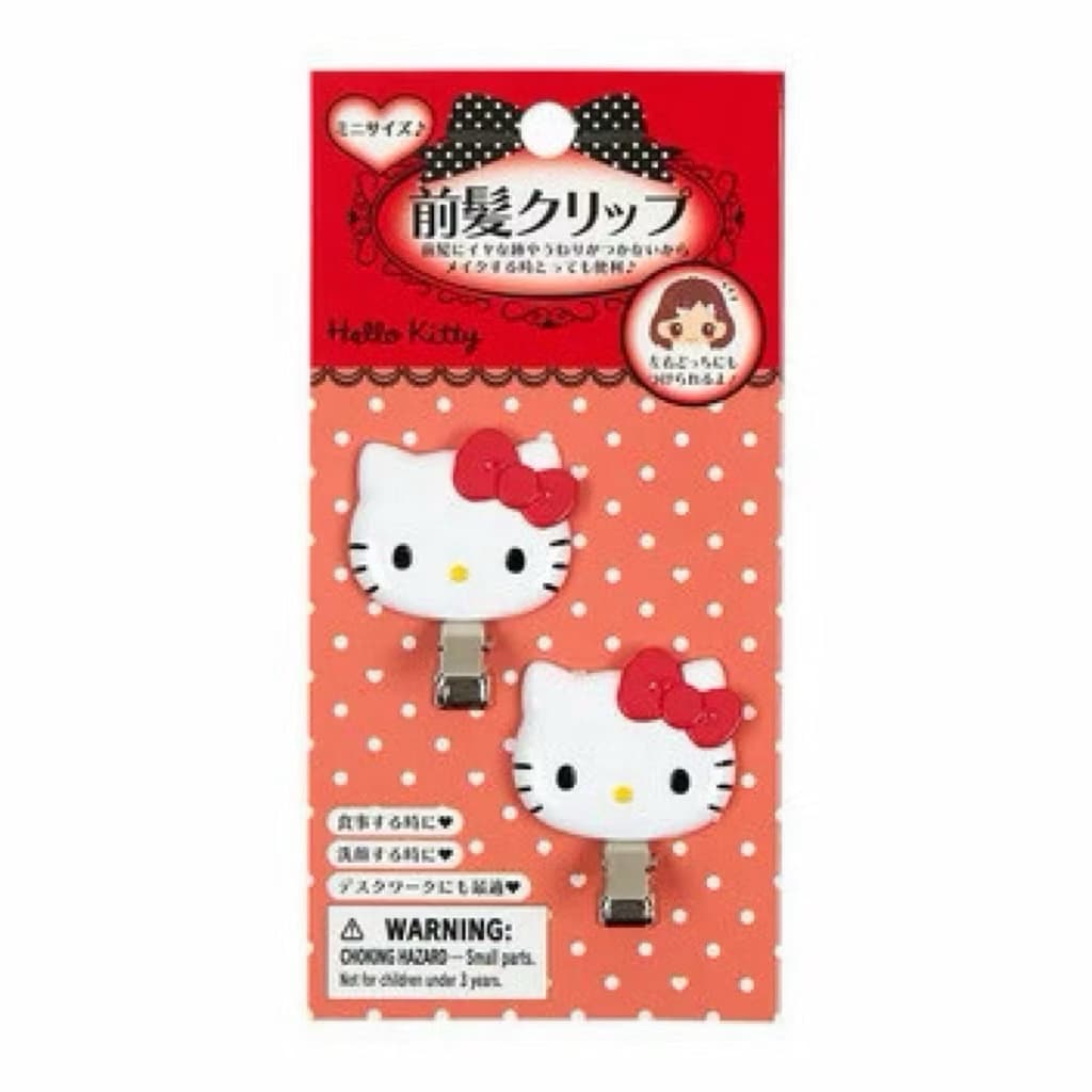 日本代購🐝開立發票❤️《現貨》三麗鷗新款迷你款經典款kitty 美樂蒂 小羊 大耳狗頭裝飾髮夾（兩入裝） 縮圖 2