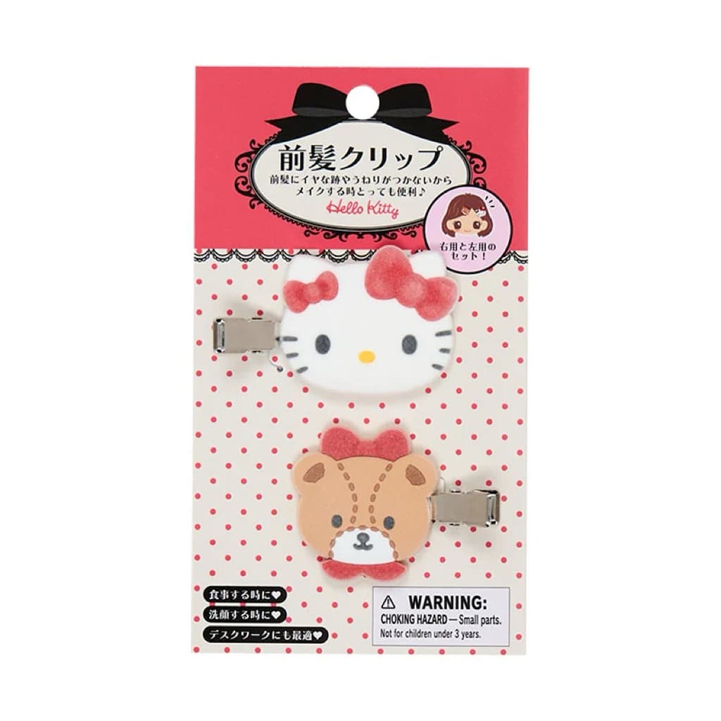 日本代購🐝開立發票❤️《現貨》三麗鷗新款迷你款經典款kitty 美樂蒂 小羊 大耳狗頭裝飾髮夾（兩入裝） 縮圖 5