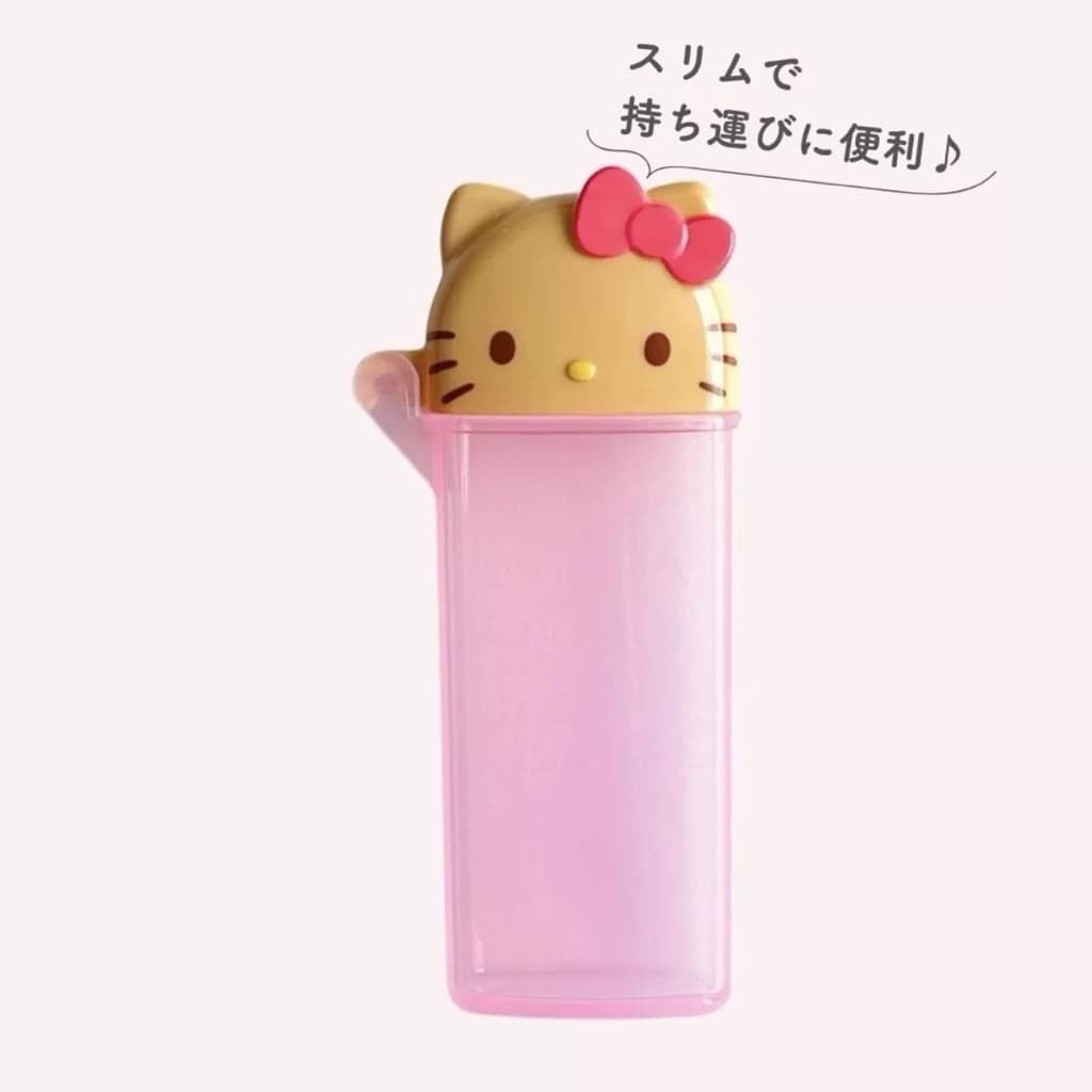 日本代購🐝開立發票❤️ 《在台現貨》🌺黑皮Kitty 便攜式旅行棉花棒收納盒／牙線盒（出國旅行/隨身必備） 縮圖 2
