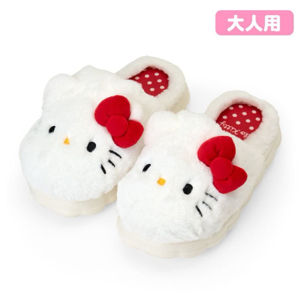 日本代購🐝開立發票❤️Kitty 美樂蒂帕恰狗絨毛保暖拖鞋防滑鞋底｜家用室內拖 辦公室保暖拖 縮圖 3