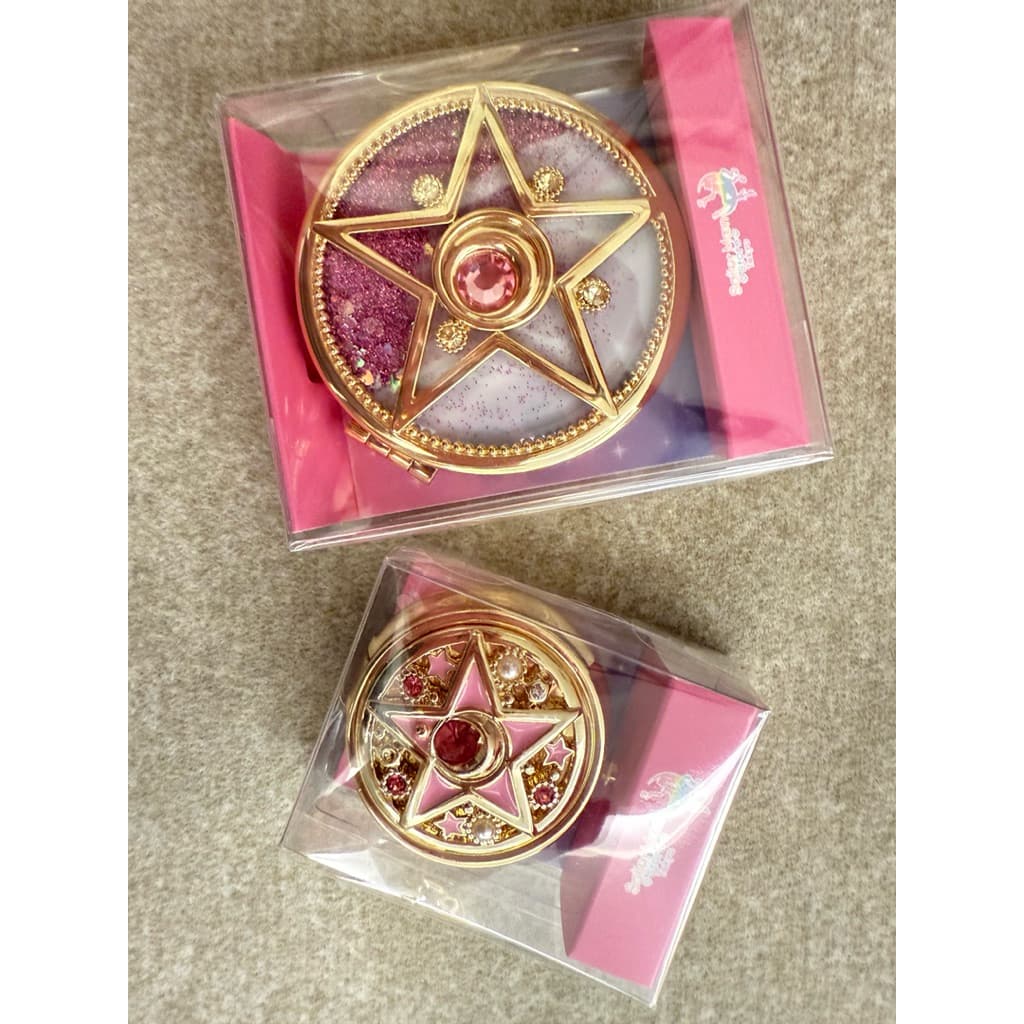 日本代購🐝開立發票❤️【現貨在台】貴但精緻的美少女戰士變身寶盒閃粉隨身雙面鏡(月野兔粉色） 縮圖 3