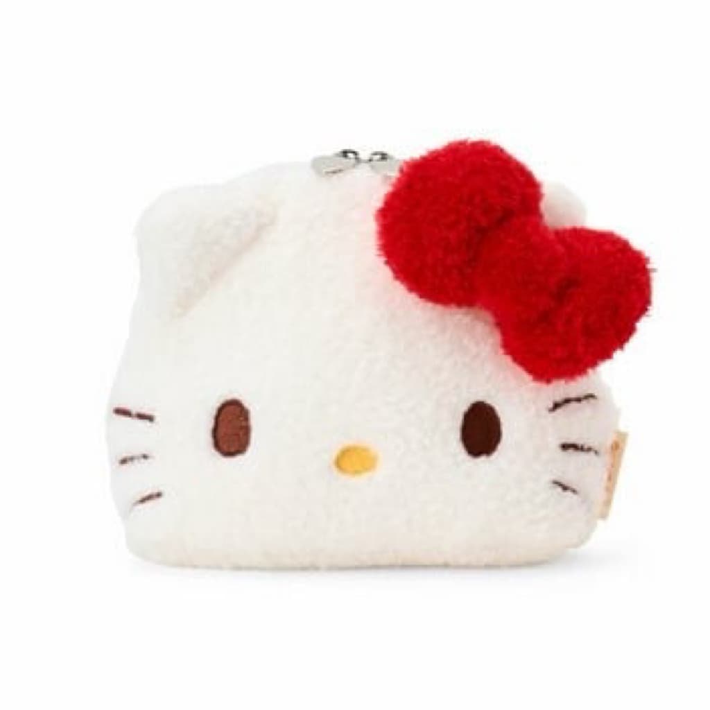 日本代購🐝附發票❤️ 《在台現貨》日本正版三麗鷗Kitty美樂蒂花小兔小羊大臉造型絨毛收纳包 縮圖 2