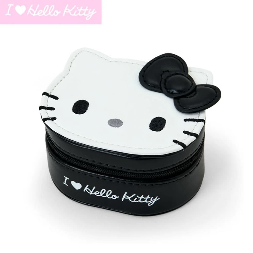 日本代購🐝附發票❤️《現貨在台》 日本三麗鷗Kitty飾品盒｜旅行首飾盒 耳環盒 戒指收納盒（黑色/粉色）商品圖片