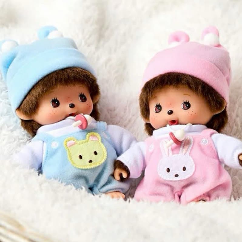 日本代購🐝附發票❤️ 《現貨當日出》 【夢奇奇Monchhichi 】貝比奇復刻版動物刺繡洋裝款商品圖片