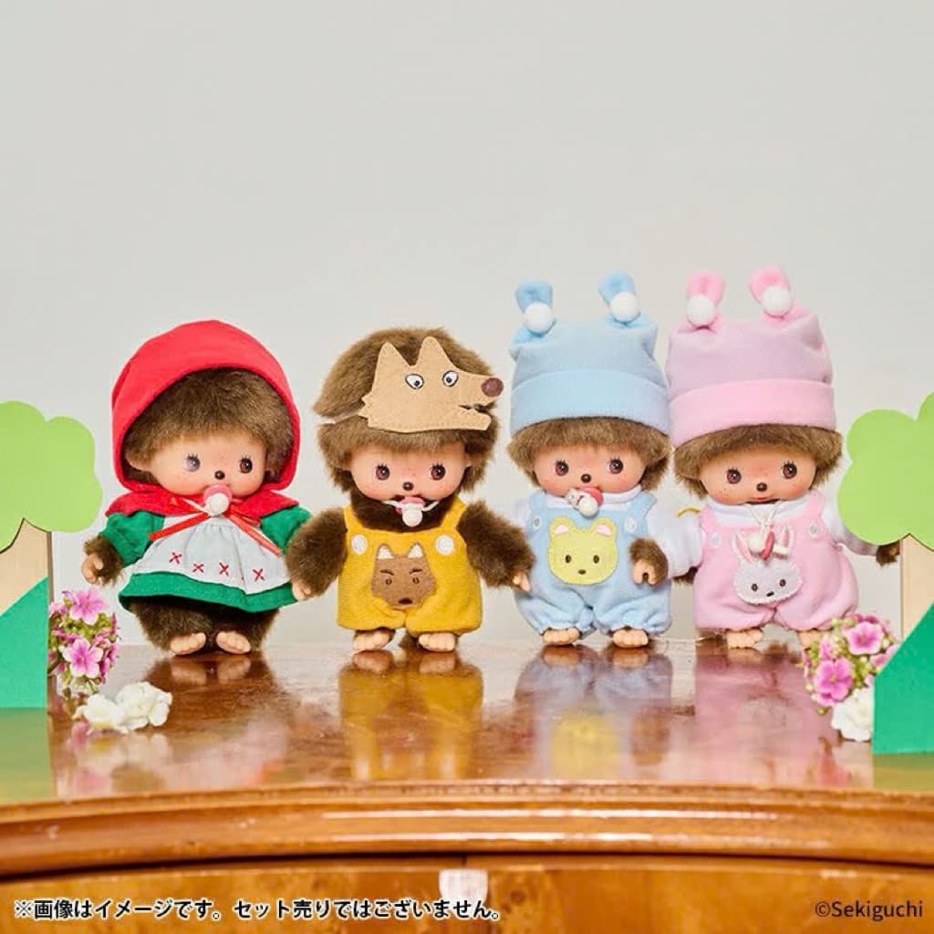 日本代購🐝附發票❤️ 《現貨當日出》 【夢奇奇Monchhichi 】貝比奇復刻版動物刺繡洋裝款 縮圖 4