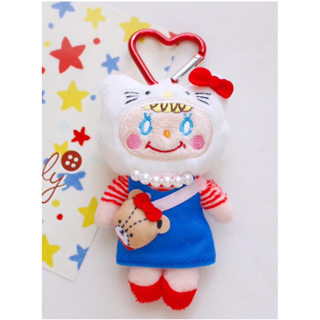 日本代購🐝附發票❤️ 日本代官山curly collection捲毛女孩🍓kitty聯名/格紋女孩珍珠吊飾 縮圖 2
