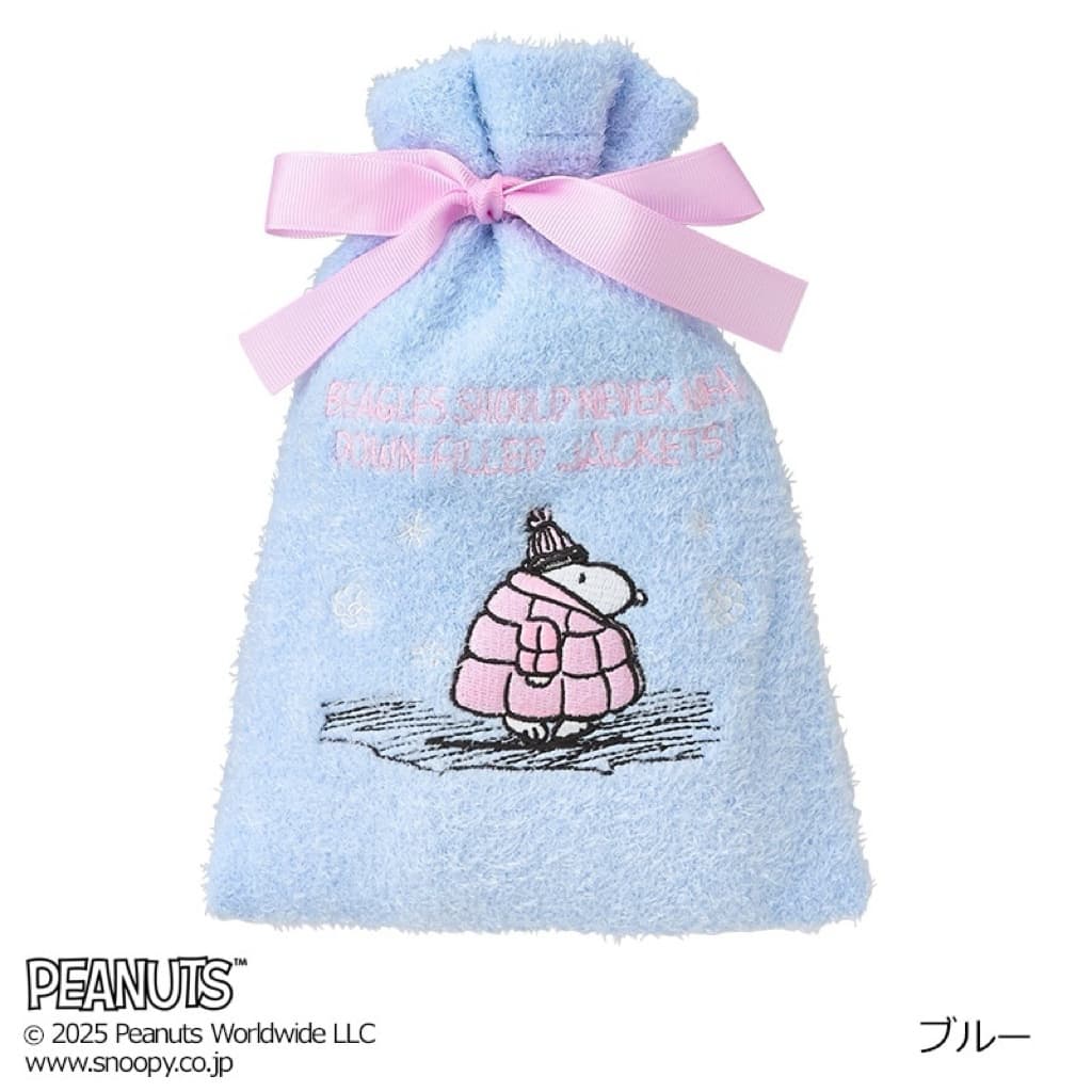 日本代購🐝開立發票❤️ 《現貨當日出》交換聖誕禮物SNOOPY 毛巾布束口袋 +保暖襪包裝套組（兩色） 縮圖 2