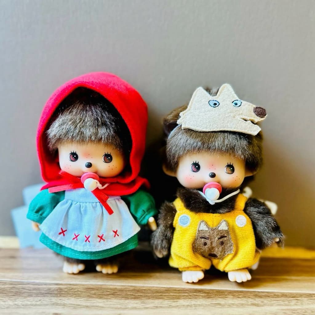 日本代購🐝附發票❤️ 《現貨當日出》夢奇奇Monchhichi 貝比奇奇|超人氣復刻版大野狼與小紅帽商品圖片