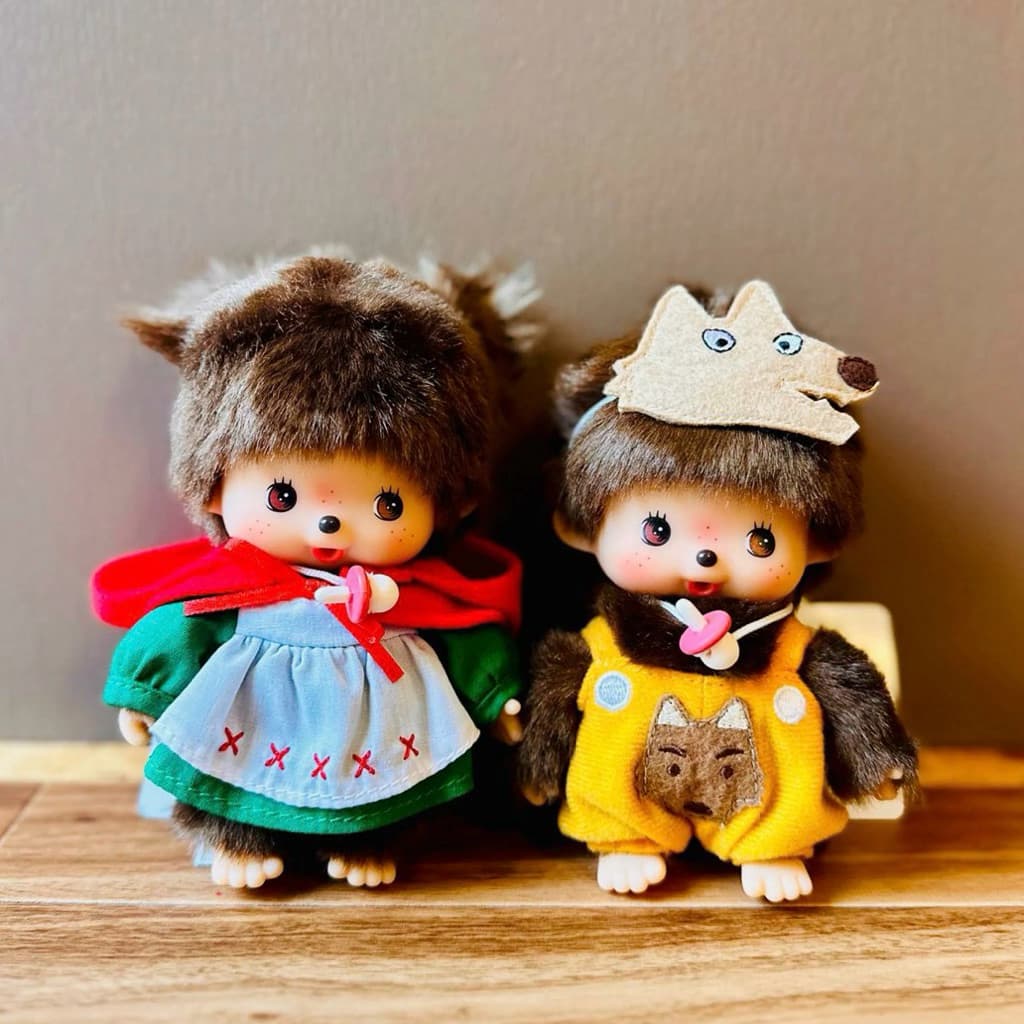 日本代購🐝附發票❤️ 《現貨當日出》夢奇奇Monchhichi 貝比奇奇|超人氣復刻版大野狼與小紅帽 縮圖 2