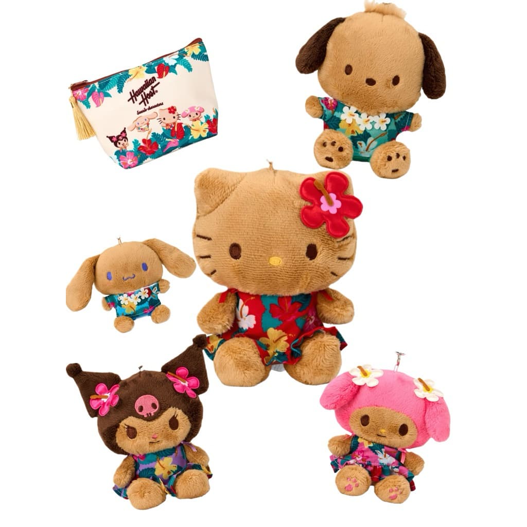 日本代購🐝開立發票❤️ 《現貨當天發》Hawaiian Host聯名| 夏威夷日曬Kitty（附夏威夷巧克力豆）包包吊飾商品圖片