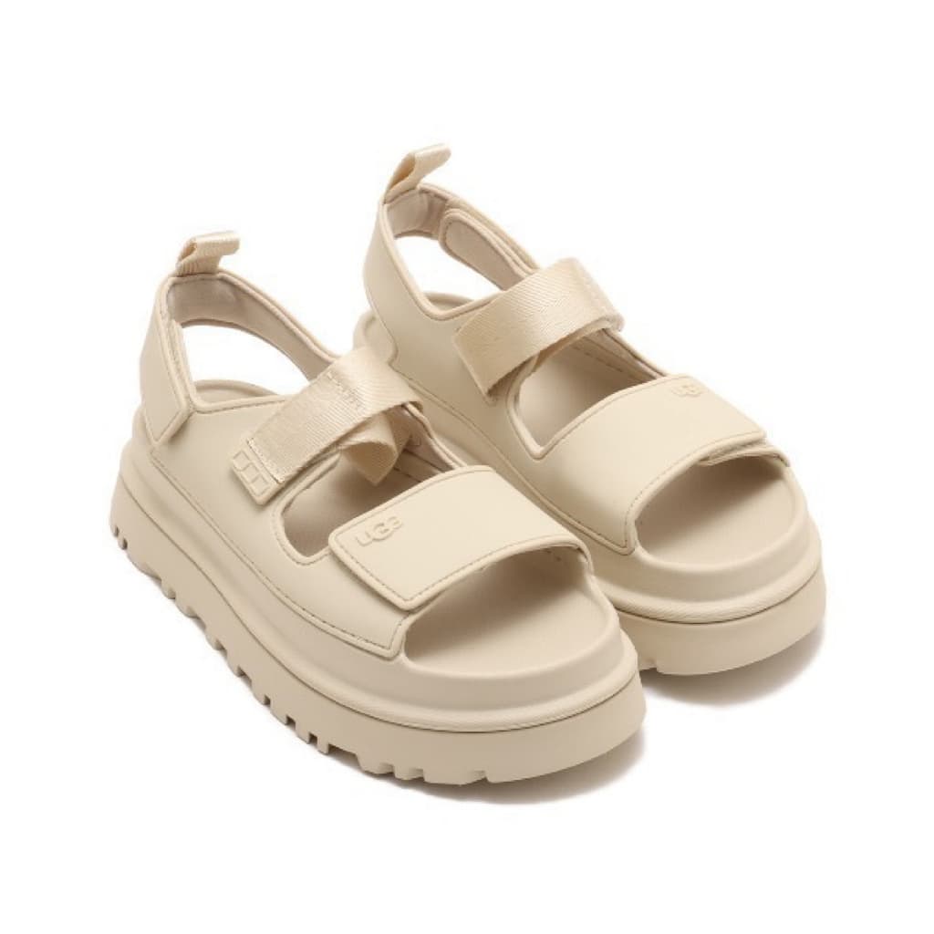 日本代購🐝附發票❤️ 日本人氣🔥UGG GoldenGlow 厚底涼鞋｜超輕量魔鬼氈涼鞋 防水EVA增高涼鞋 黑色 米色商品圖片